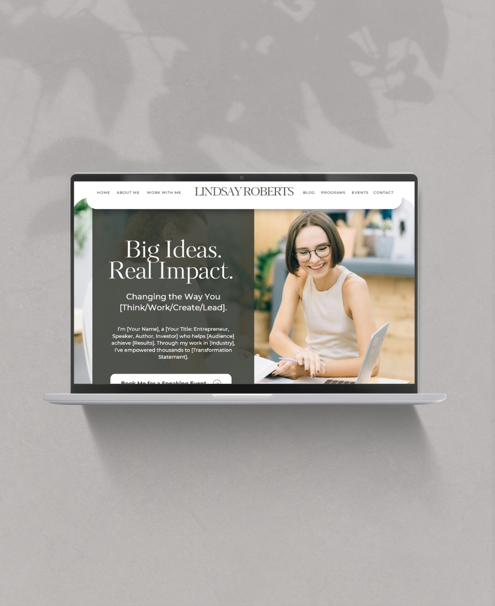 Personal Brand Website Mock Up