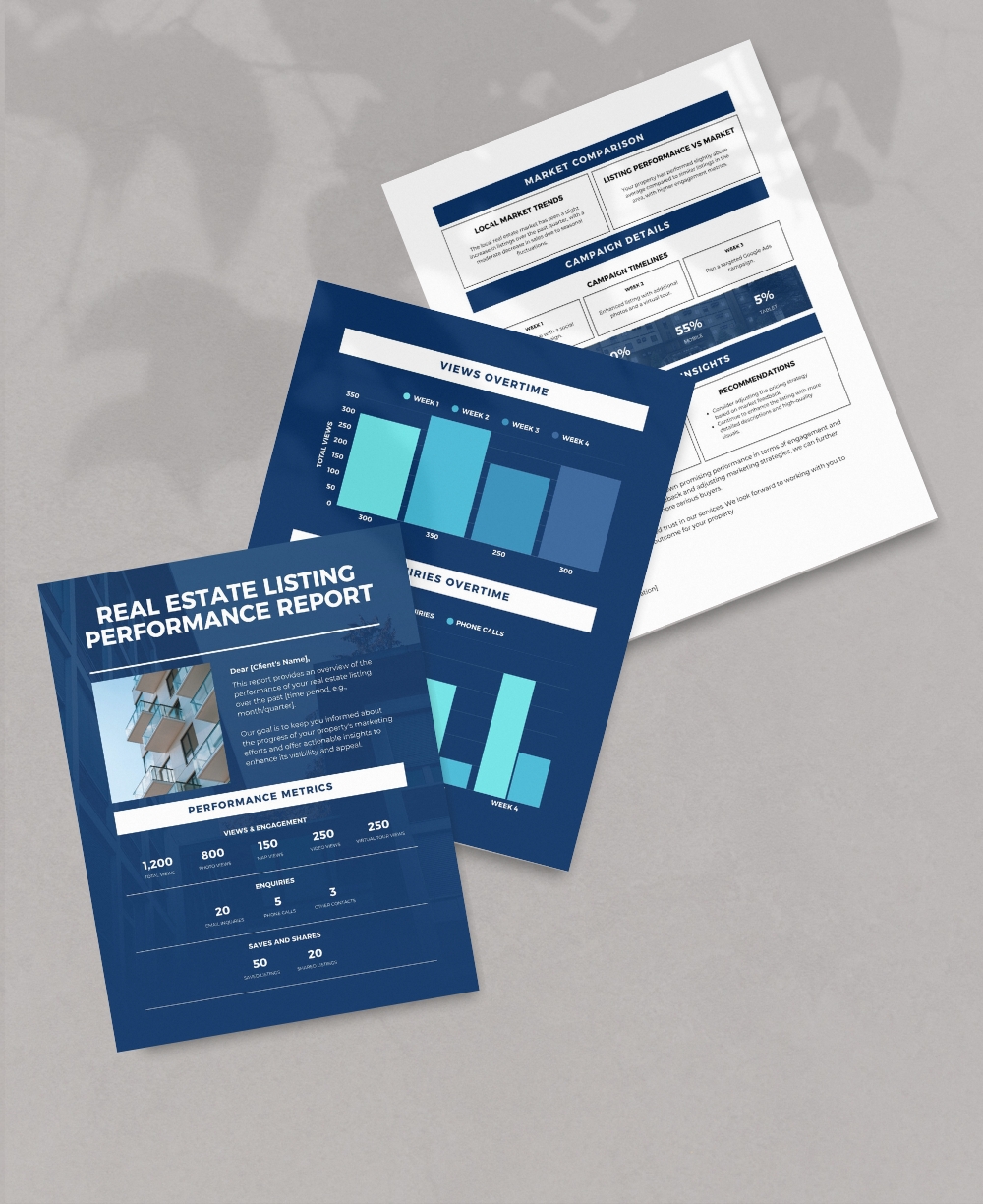 Real Estate Listing Performance Report Mock Up