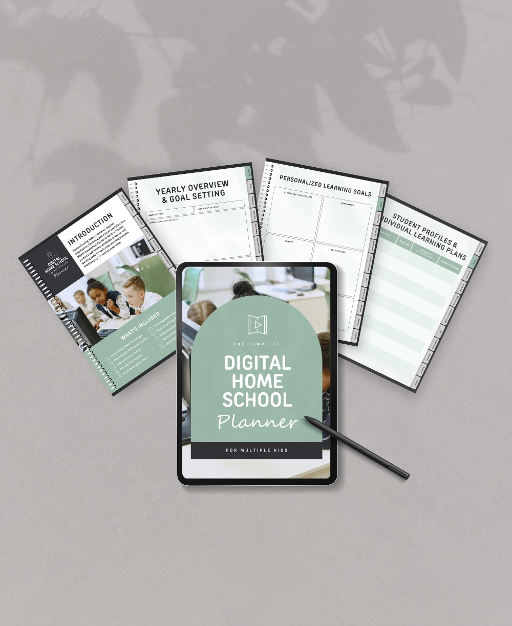 Digital Homeschool Planner Multiple Kids Mock Up