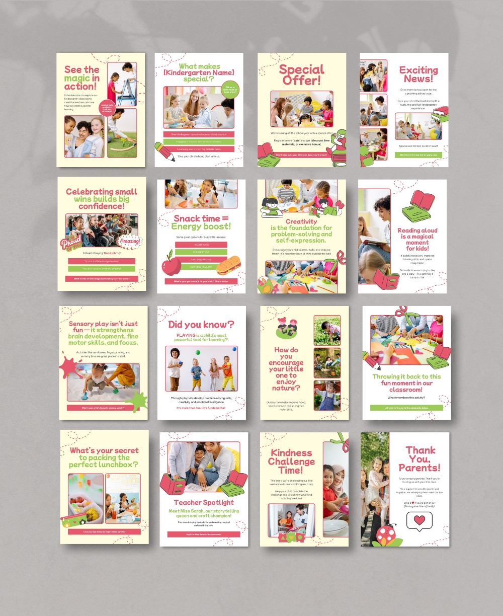 Instagram Template Canva For Kindergarten Mock Up