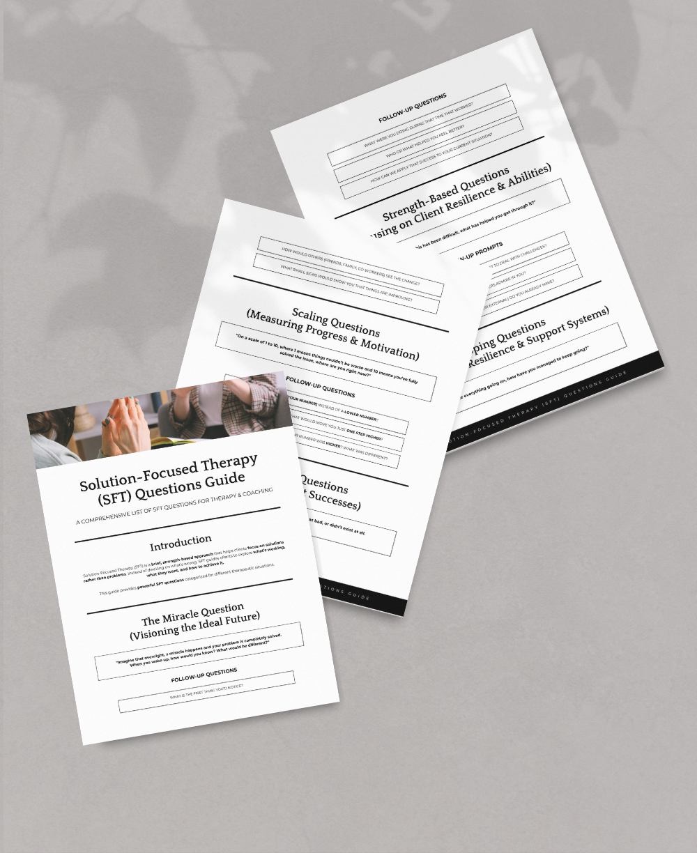 Solution Focused Therapy Questions Mock Up