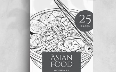 Asian Food Coloring Book