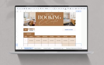 Booking Calendar (Short term lets) Google Sheet