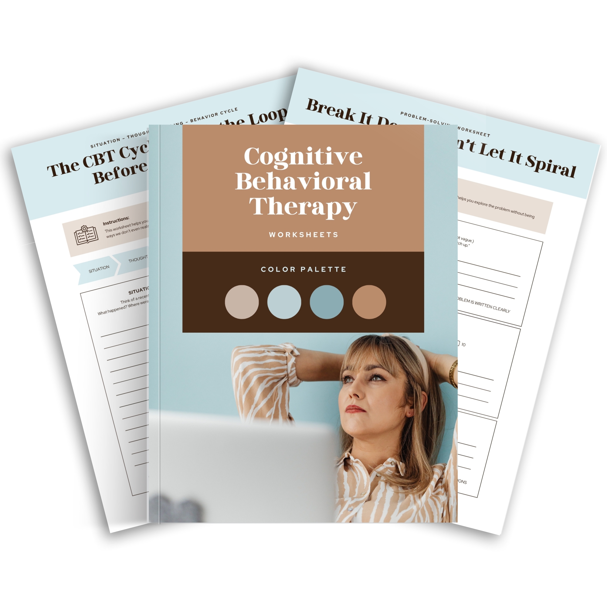 Cognitive Behavioral Therapy Worksheets Mock Up