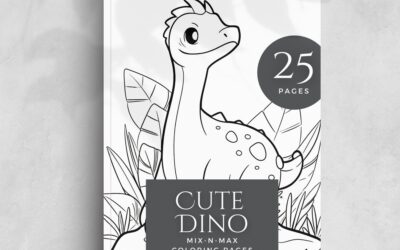 Cute Dino Coloring Book