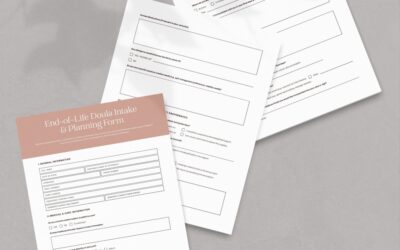 End Of Life Doula Form