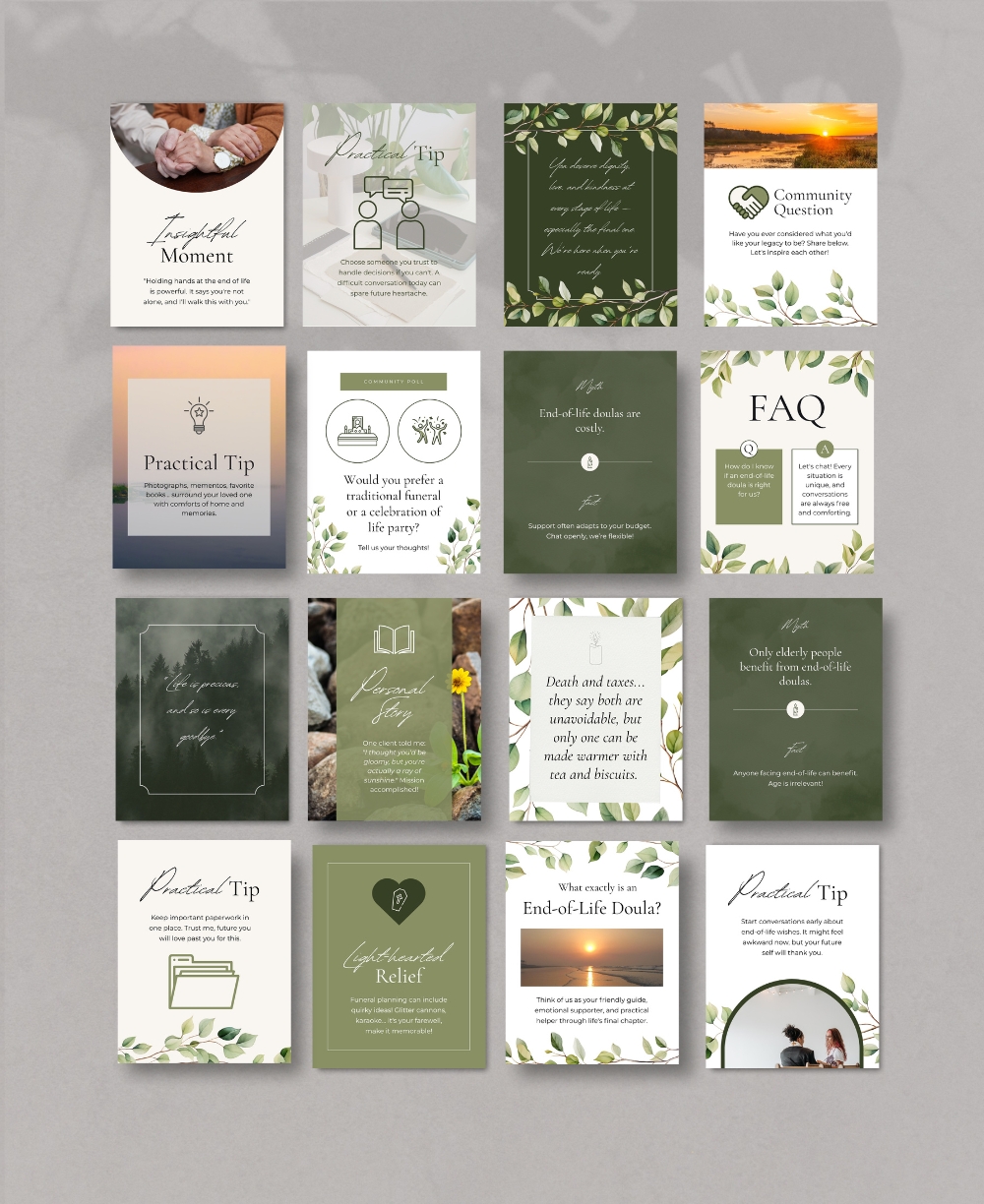 End Of Life Doula Template – Social Media Mock Up