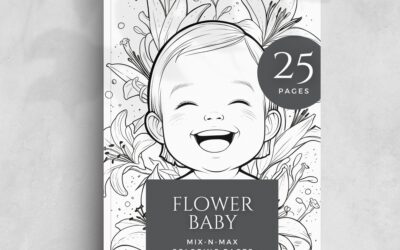 Flower Baby Coloring Book