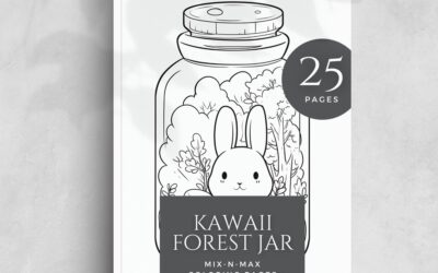 Kawaii Forest Jar Coloring Book