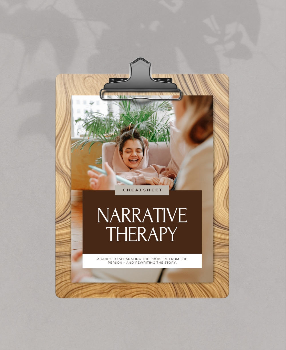 Narrative Therapy Cheat Sheet mock up