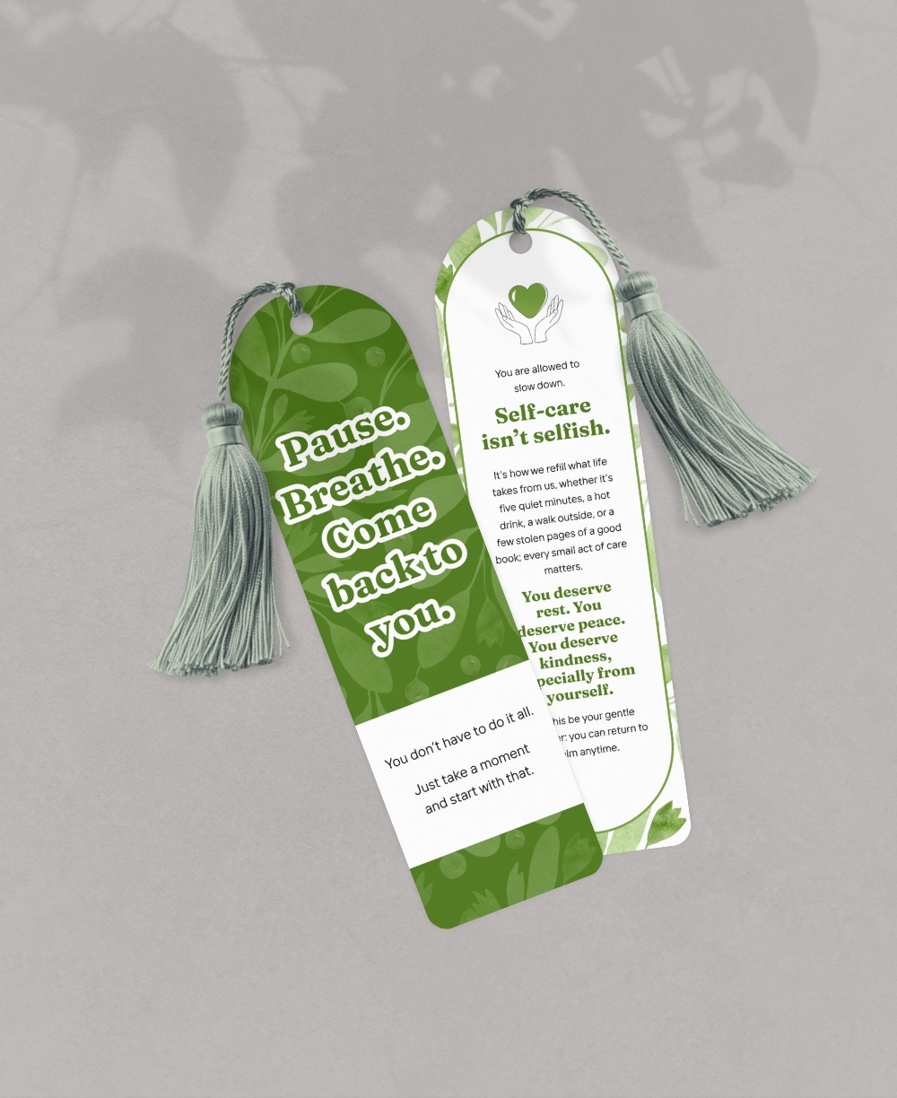 Double Sided Bookmark Template Mock Ups