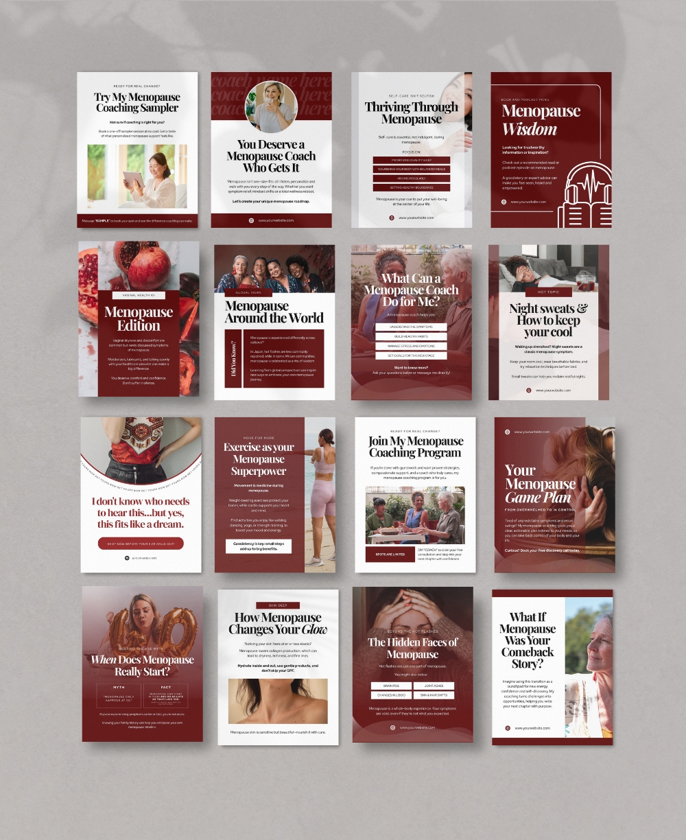 Menopause Instagram Templates Mock Up