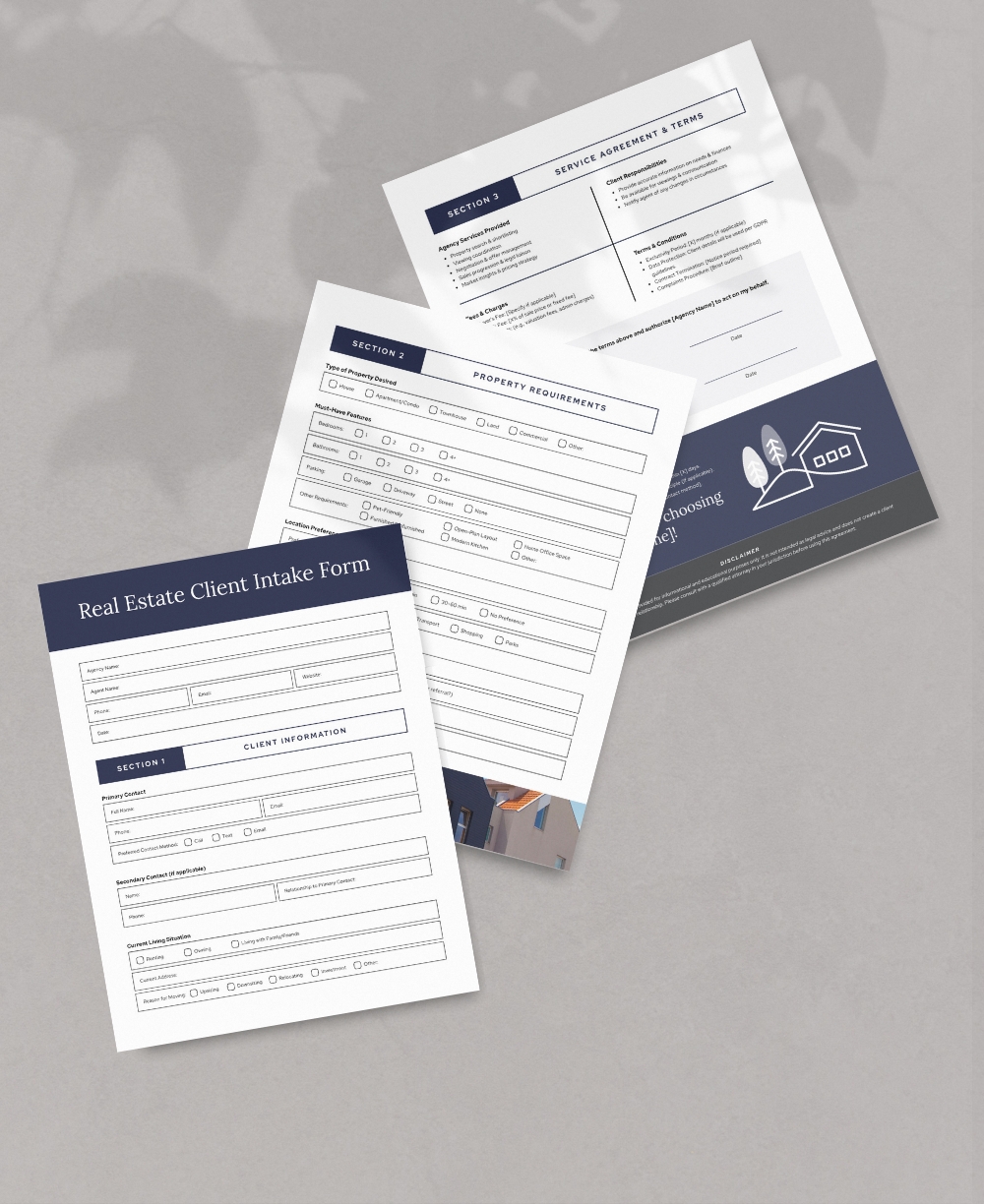 Real Estate Client Intake Form Mock Up