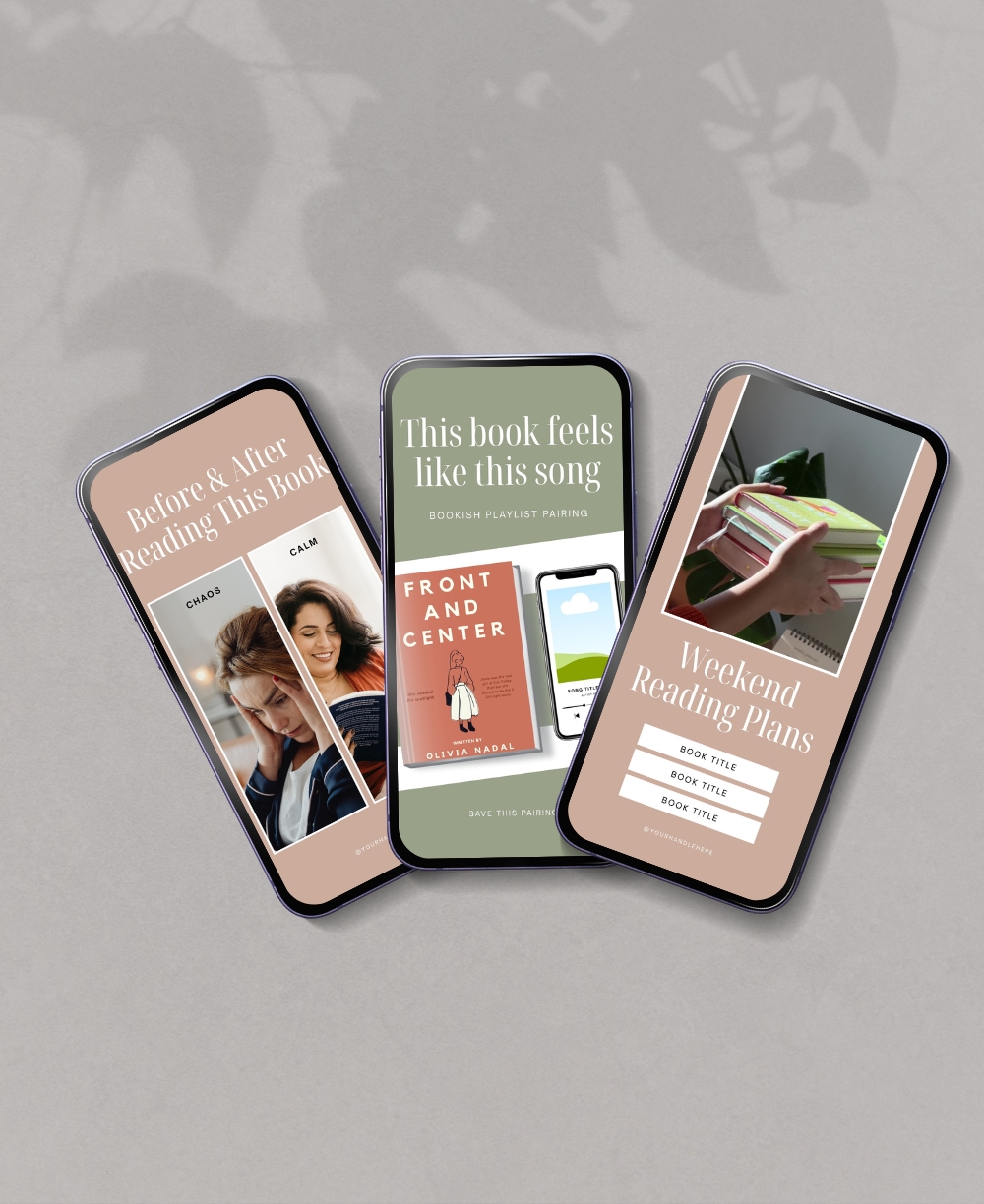 Booktok video posts Mock Up