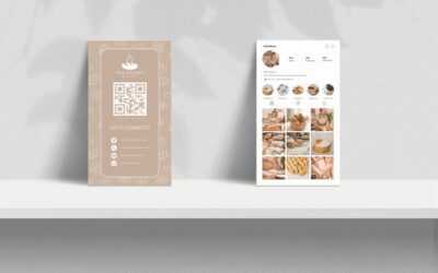 Business Card With QR Code for Baker