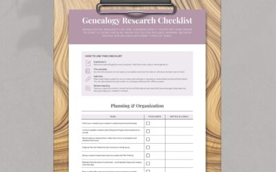 Genealogy Checklist