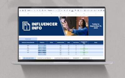 Influencer Tracker Spreadsheet