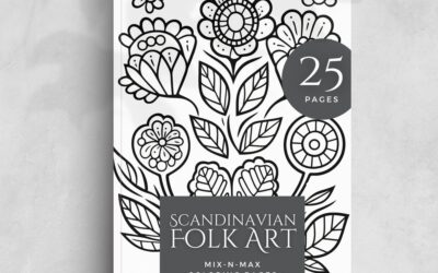 Scandinavian Folk Art Coloring Book