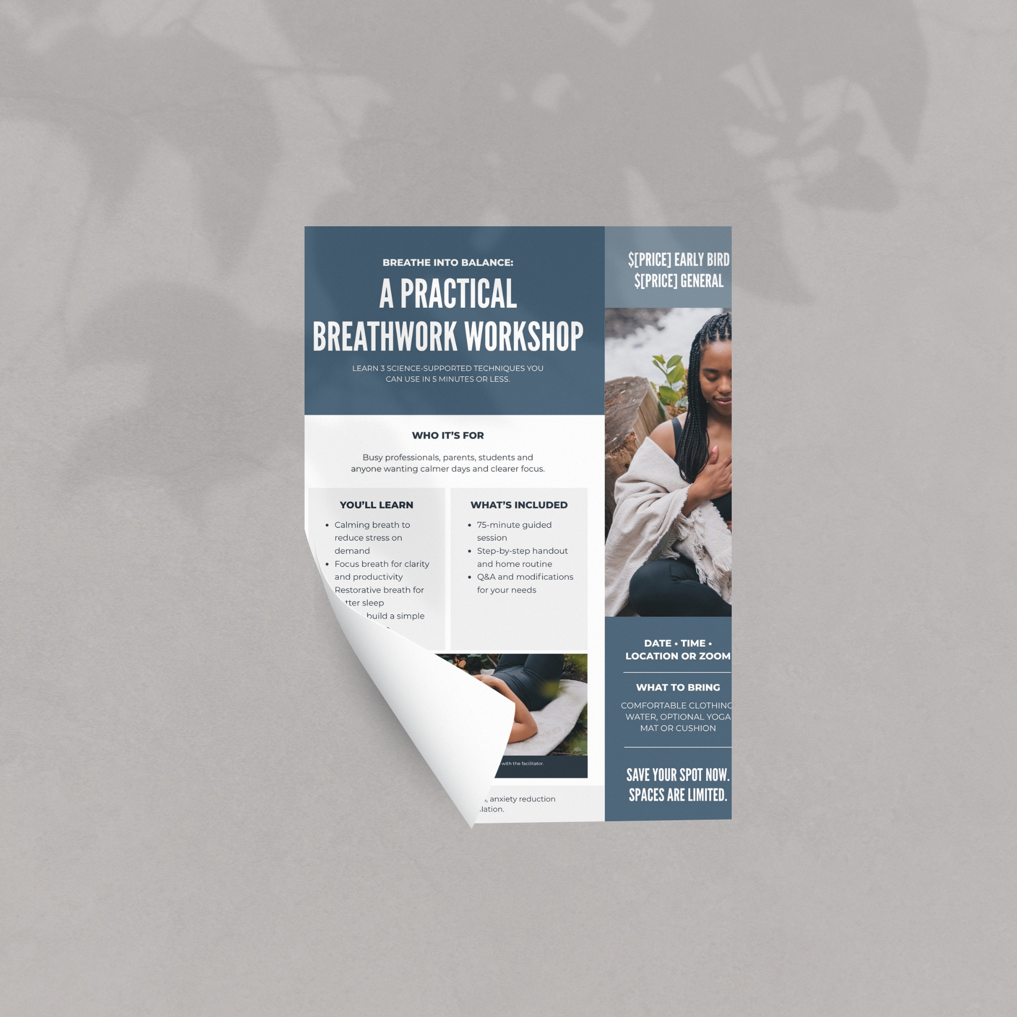 Breathwork Canva Template Mock Up