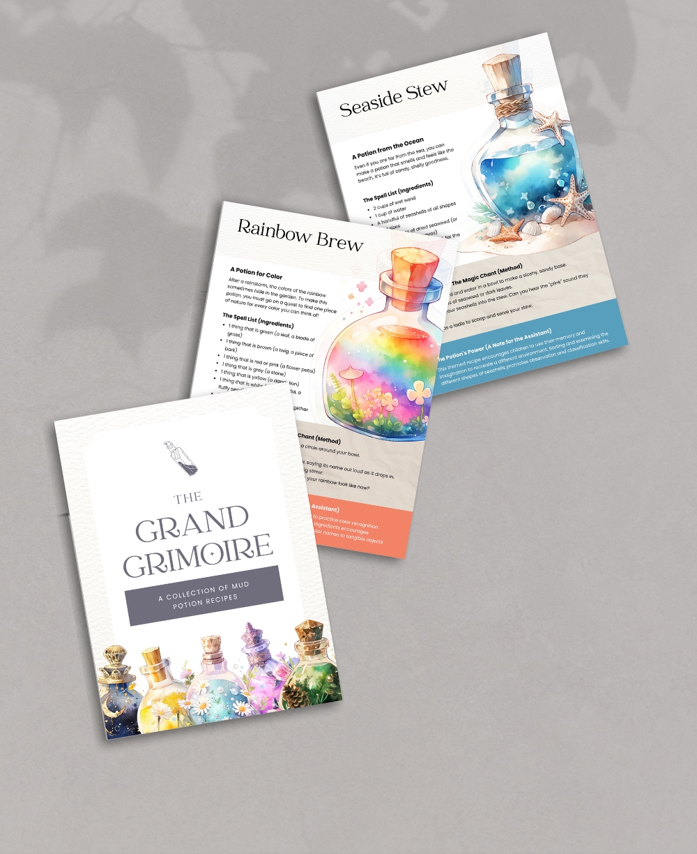 Mud Kitchen Potion Recipes Mock Up