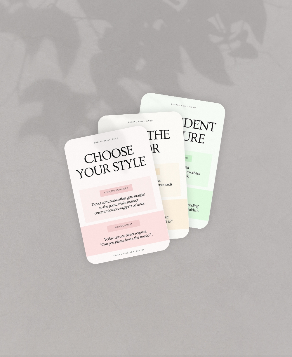 Social Skills Cards Mock Ups