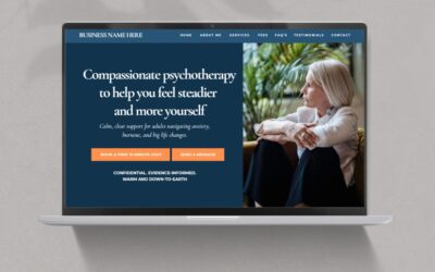 Therapy Canva Website Template