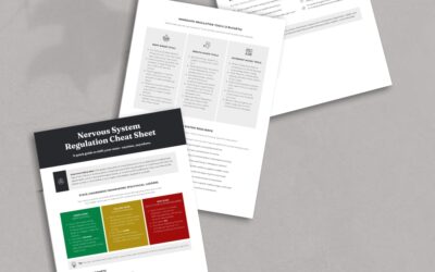 Nervous System Regulation Cheat Sheet