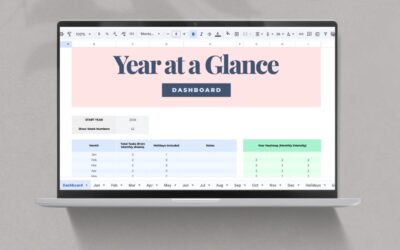 Year At A Glance Google Sheet