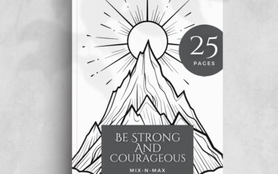 Be Strong And Courageous Coloring Page