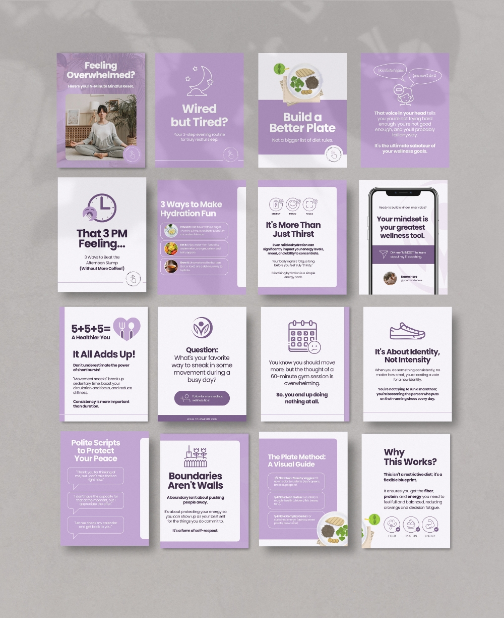 Carousels for Wellness Coach Mock Up