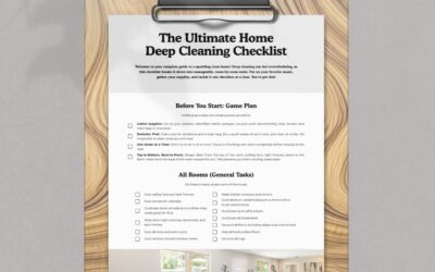 Deep Cleaning Checklist
