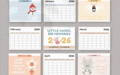 Handprint Calendar Template 2026