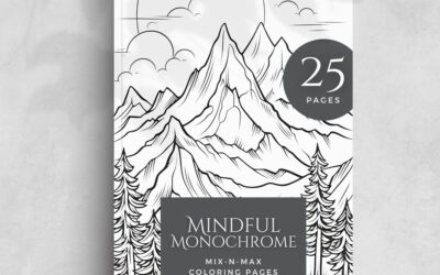Mindful Monochrome Coloring Book