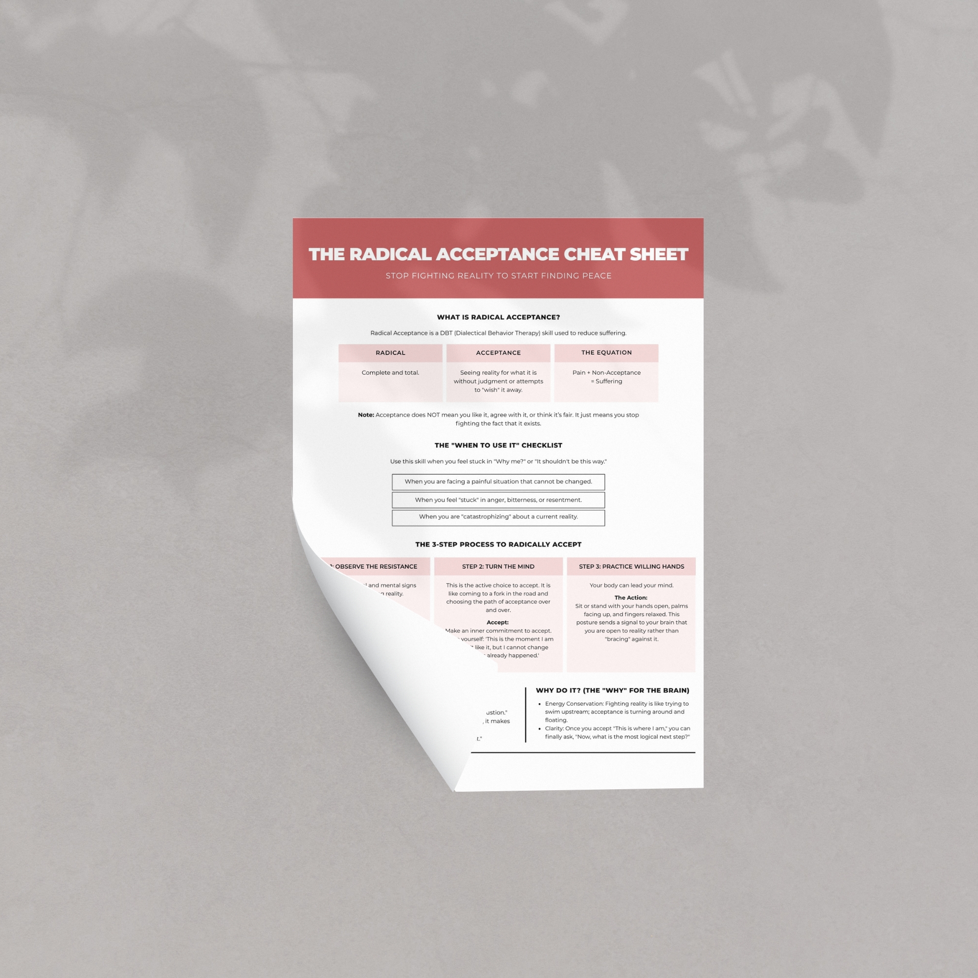 Radical Acceptance Cheat Sheet Mock Up