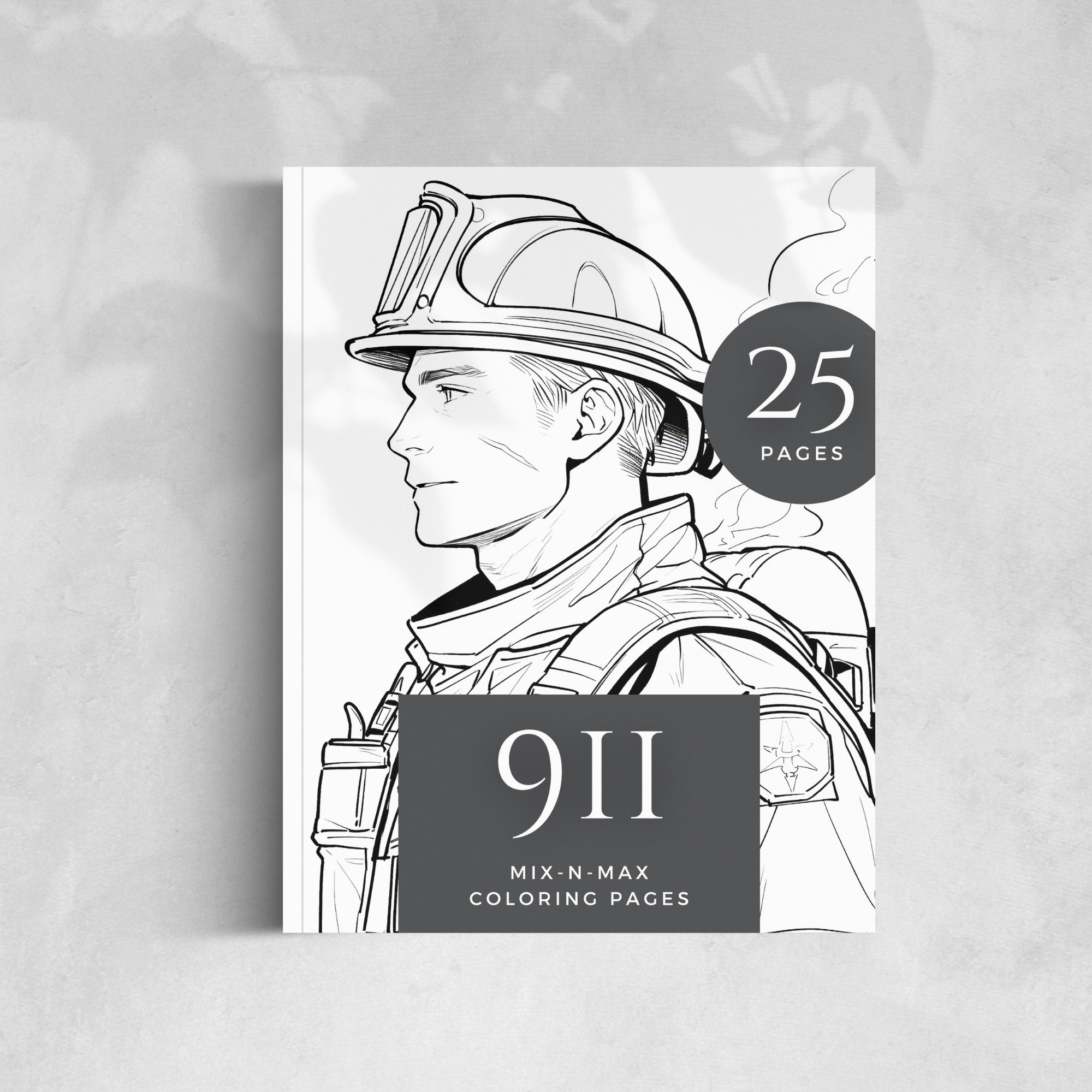 911 Coloring Book Mock up