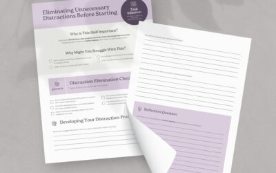 Eliminating Distractions Worksheet