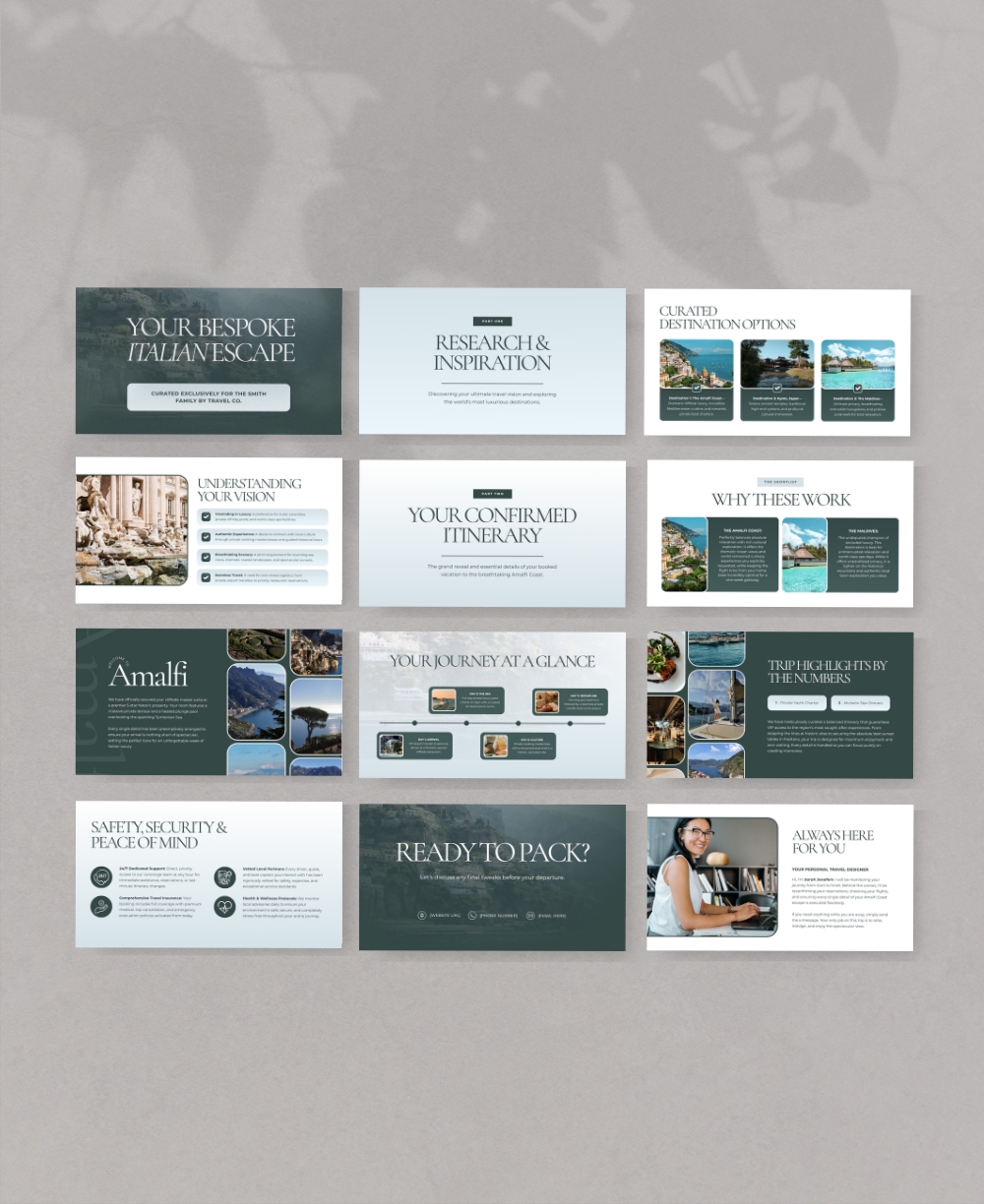 Vacation Presentation Slides Mock Up