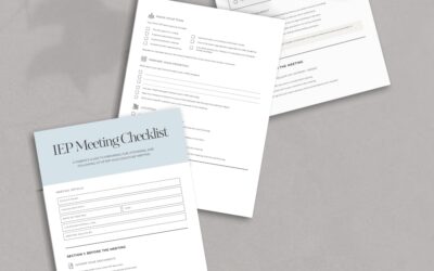 IEP Meeting Checklist