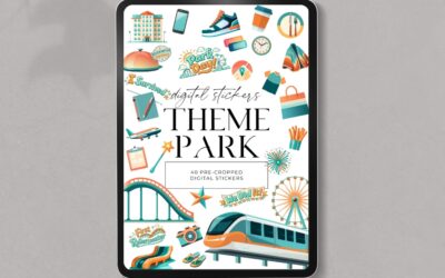 Theme Park Digital Stickers