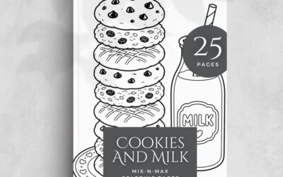 Cookies And Milk Coloring Book