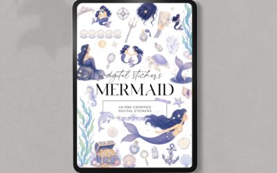 Mermaid Digital Stickers