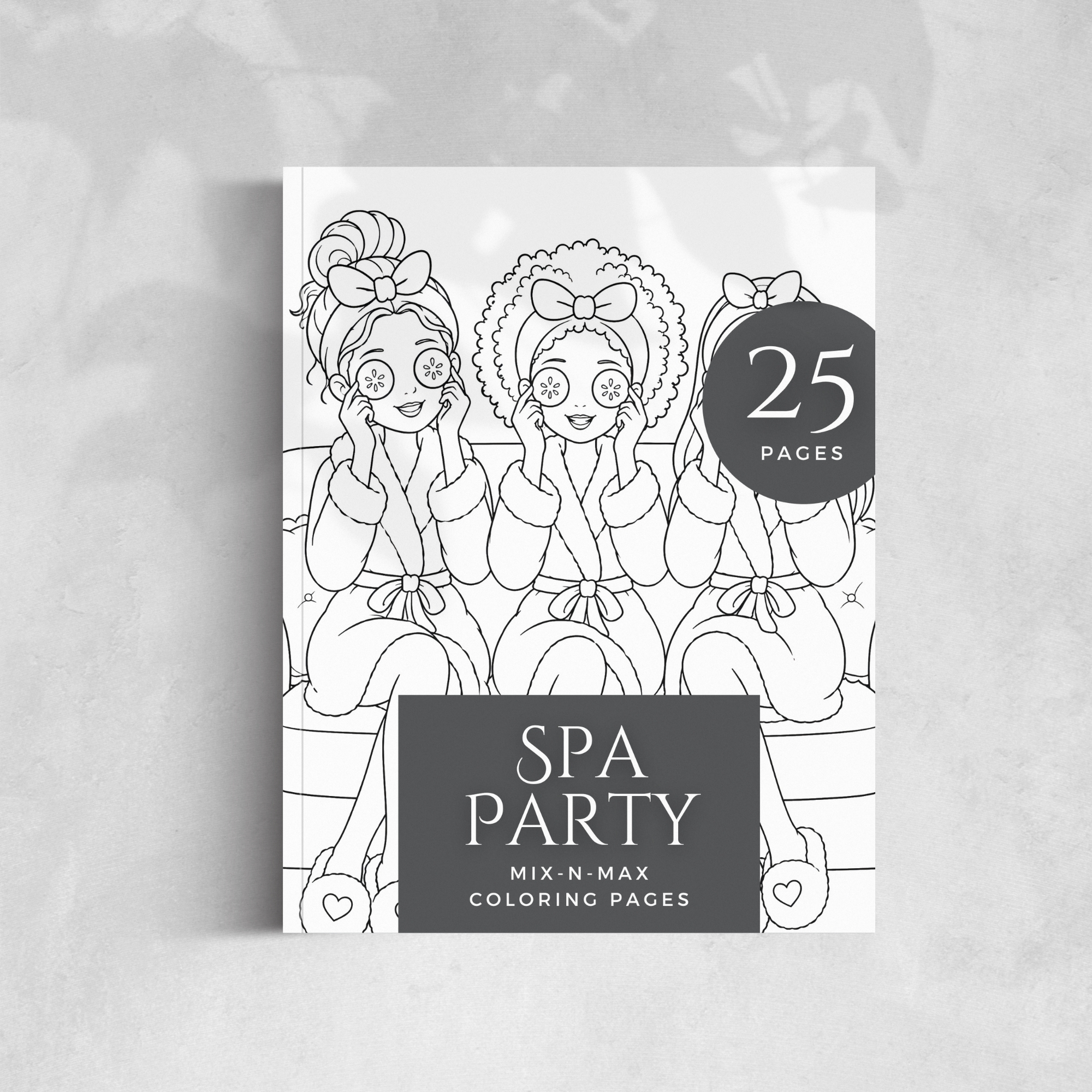 Spa Party Coloring book Mock up