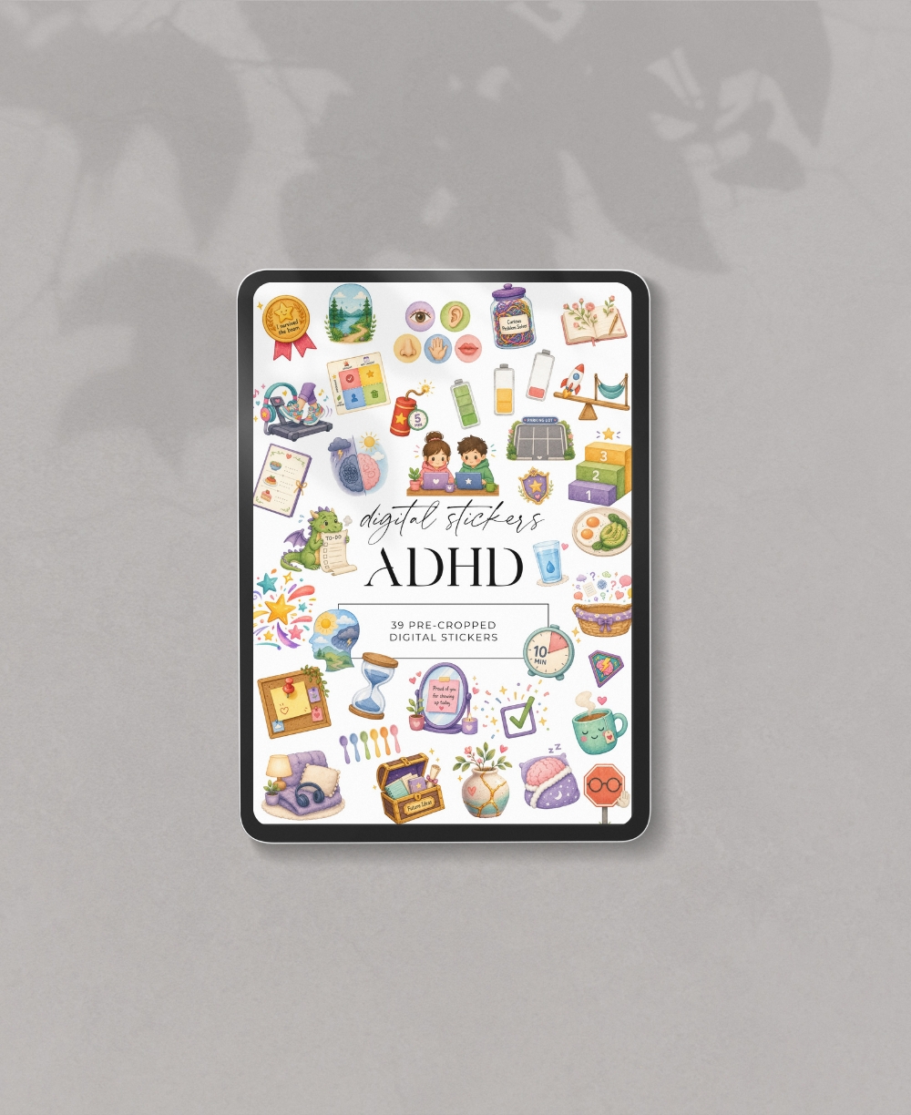 ADHD Digital Stickers Mock Ups