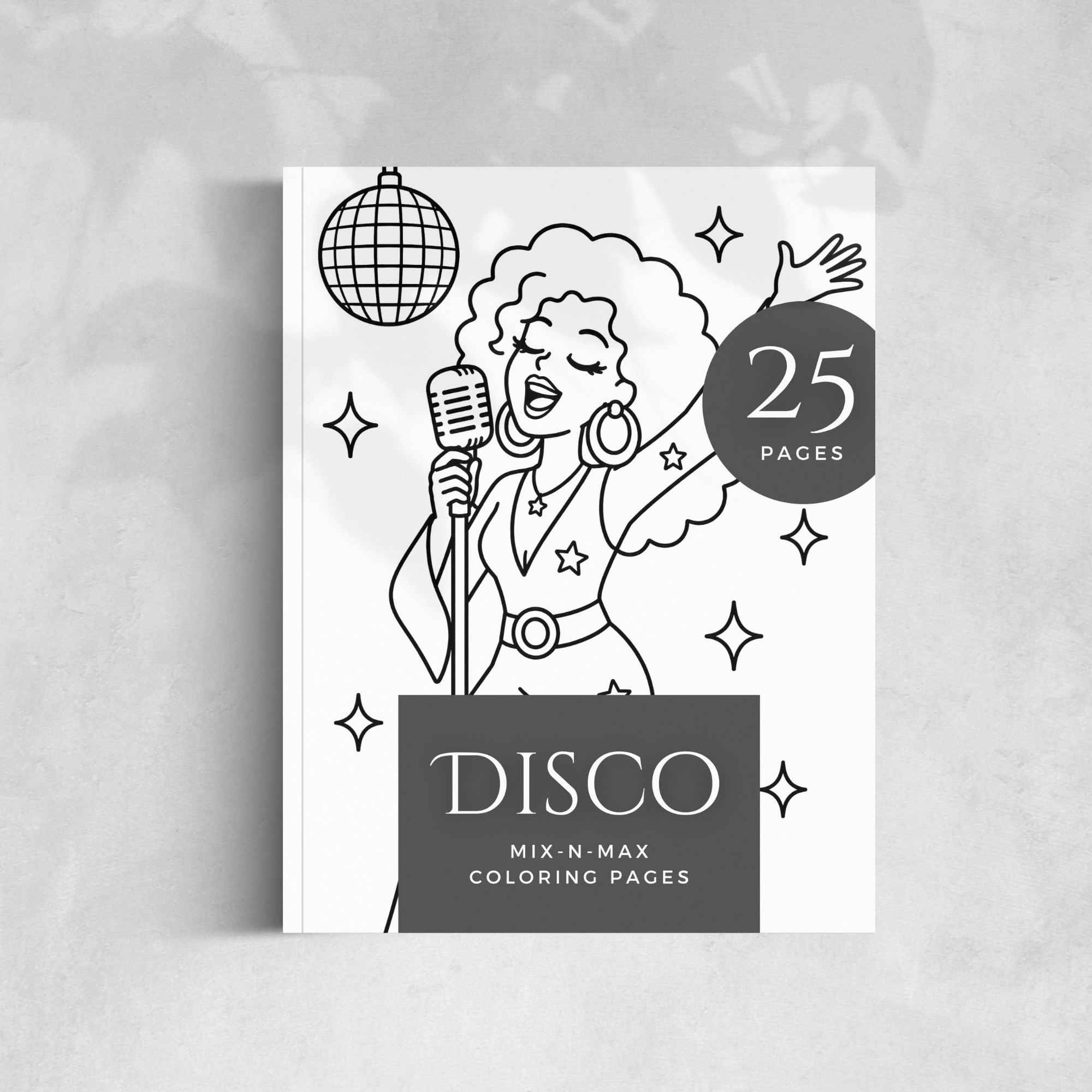 Disco Coloring Book Mock up