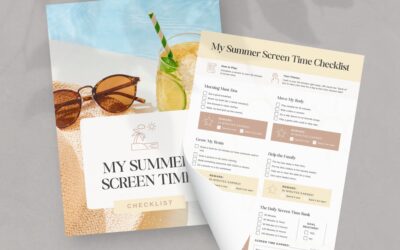 Editable Summer Screen Time Checklist