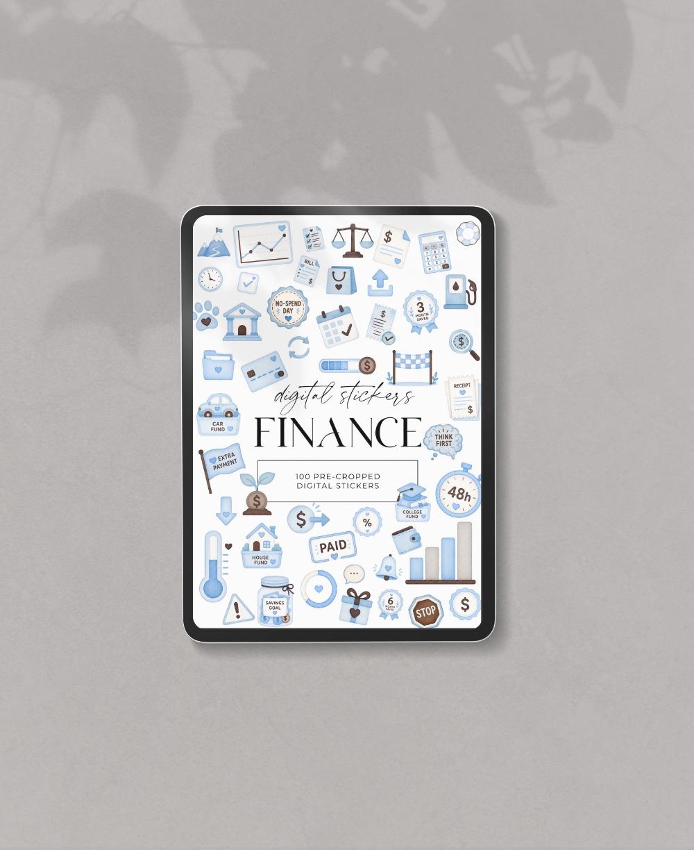 Finance Planner Stickers Digital Mock Ups