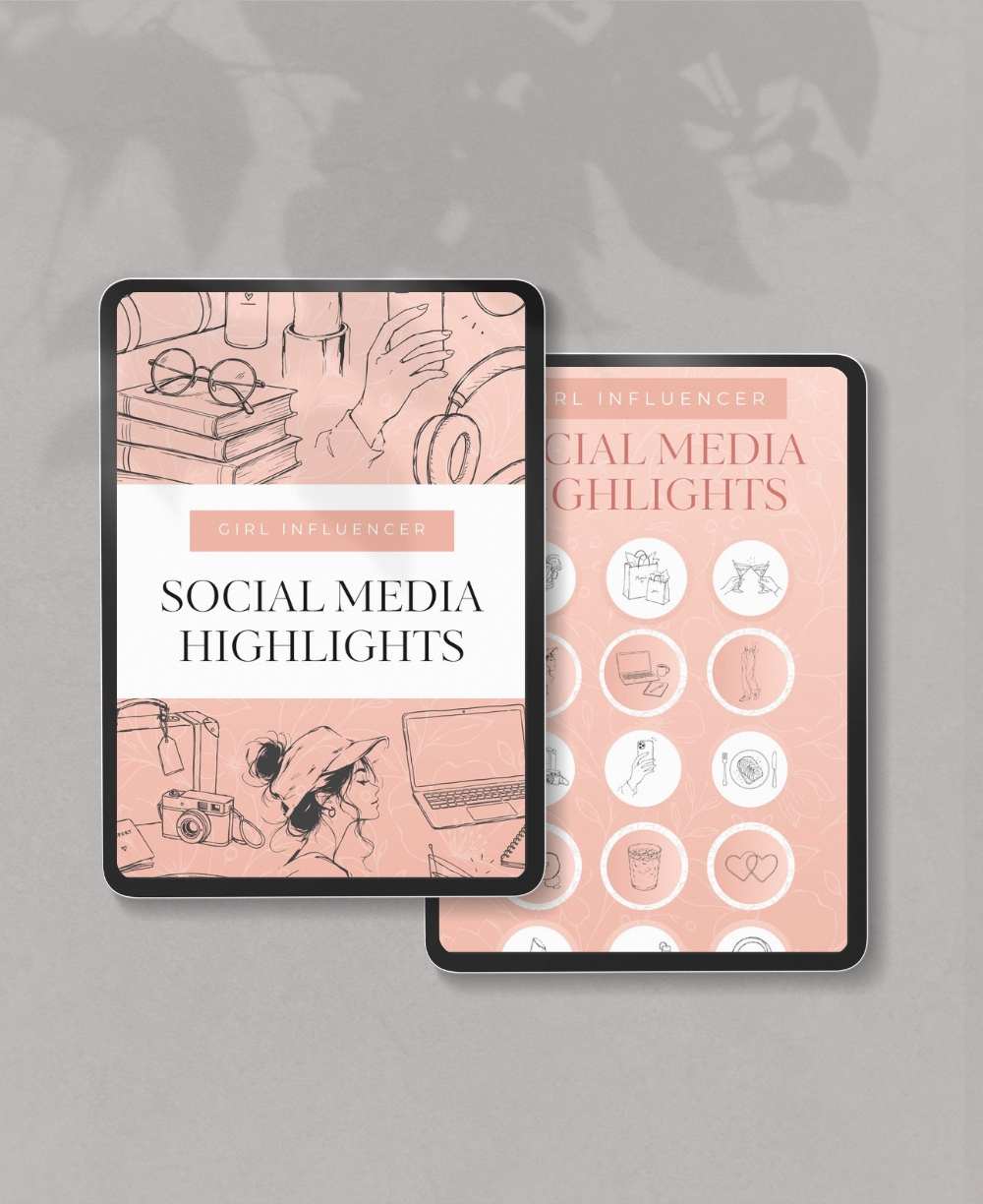 Instagram Highlight Covers Girl Influencer Mock Ups