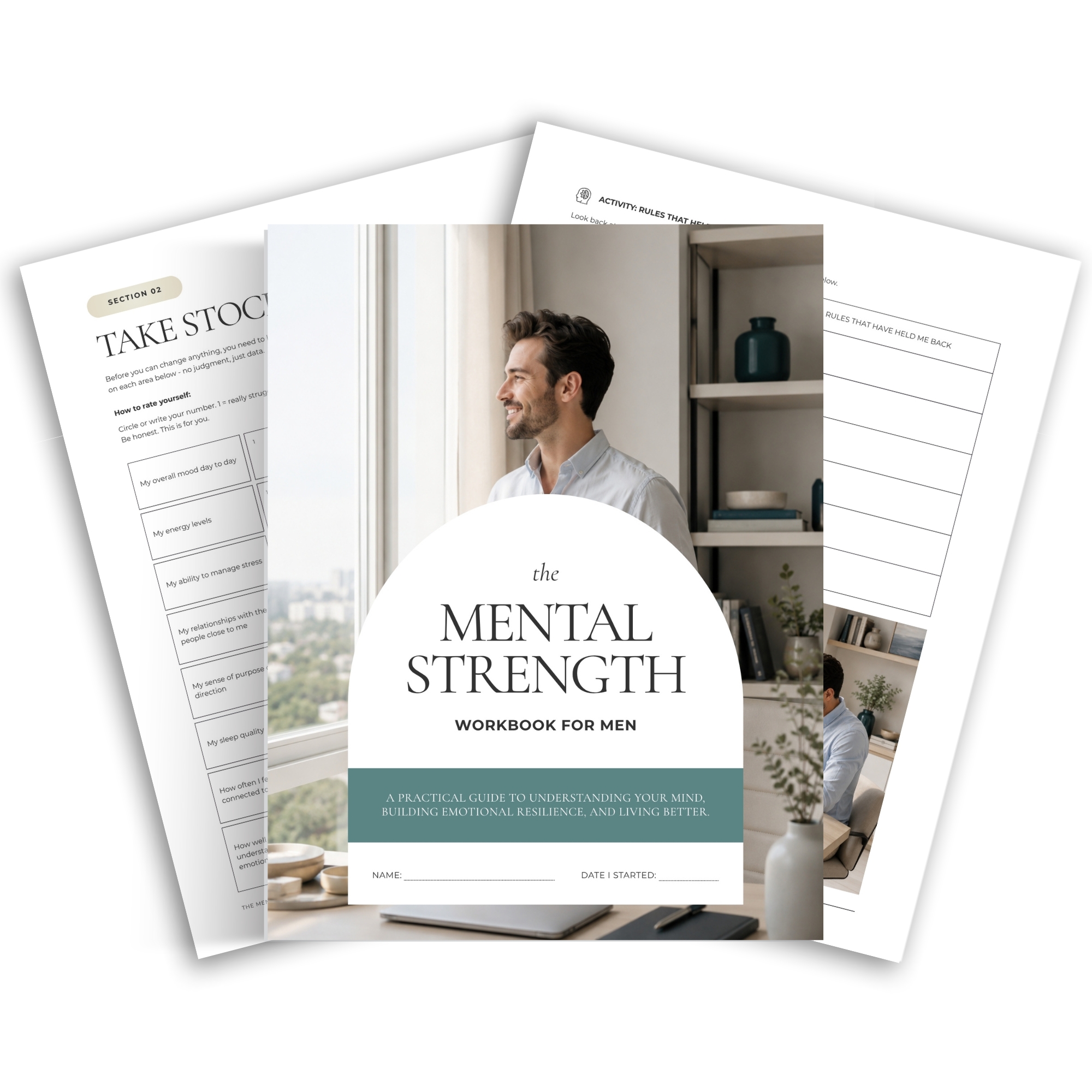 Mens Mental Health Workbook Mock Up