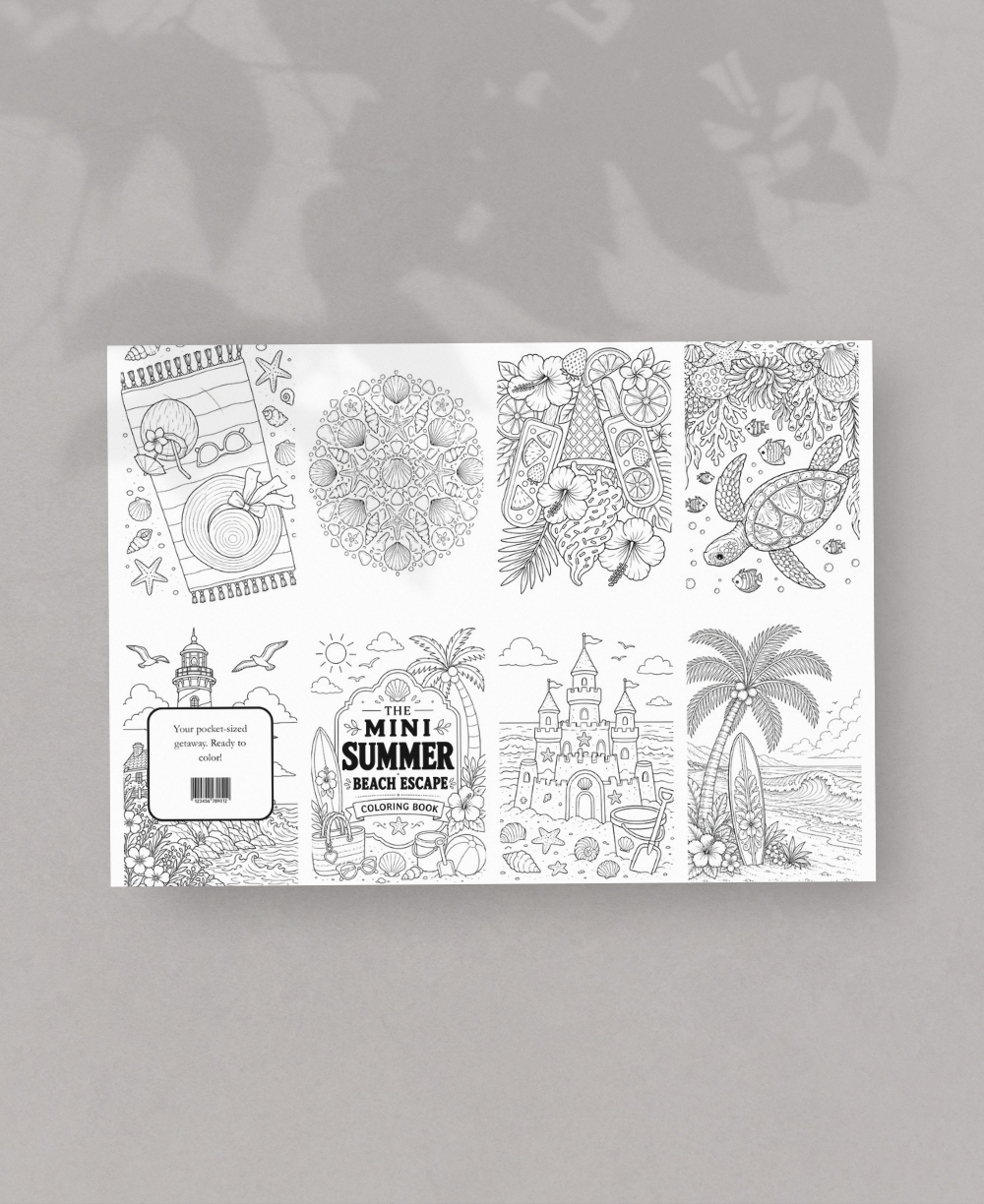Mini Coloring Book Template Canva Mock Up
