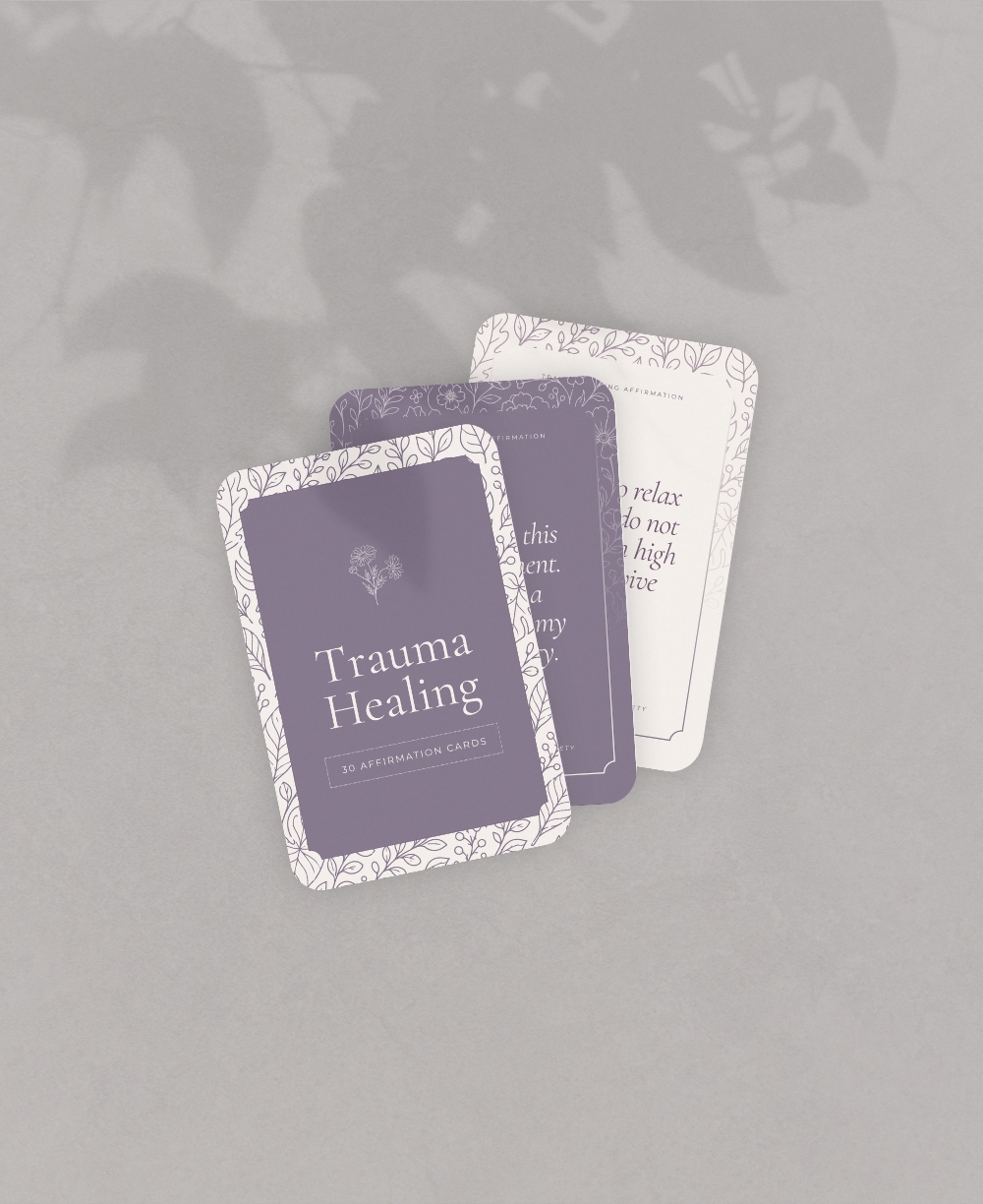 Trauma Healing Affirmation Cards Mock Up